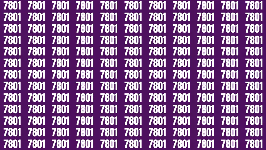 Observation Find it Out: If you have Extra Sharp Eyes Find the Number 7881 in 10 Secs