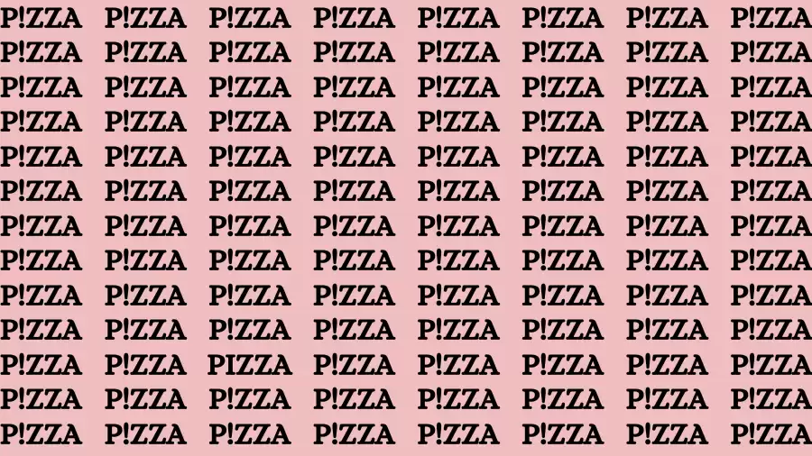 Optical Illusion Brain Challenge: If you have 50/50 Vision Find the Word Pizza in 12 Secs