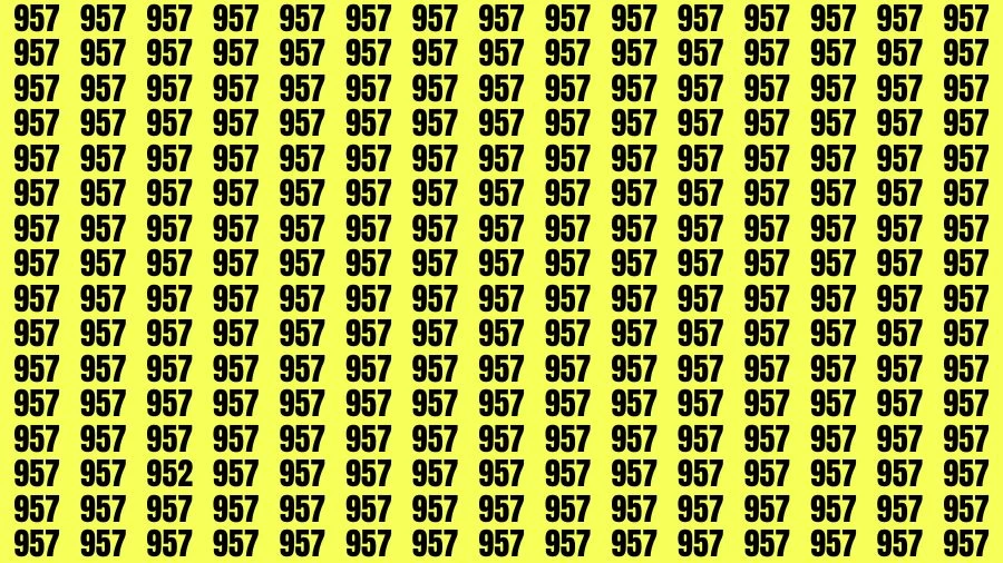 Test Visual Acuity: If you have Sharp Eyes Find the number 952 among 957 in 20 Secs