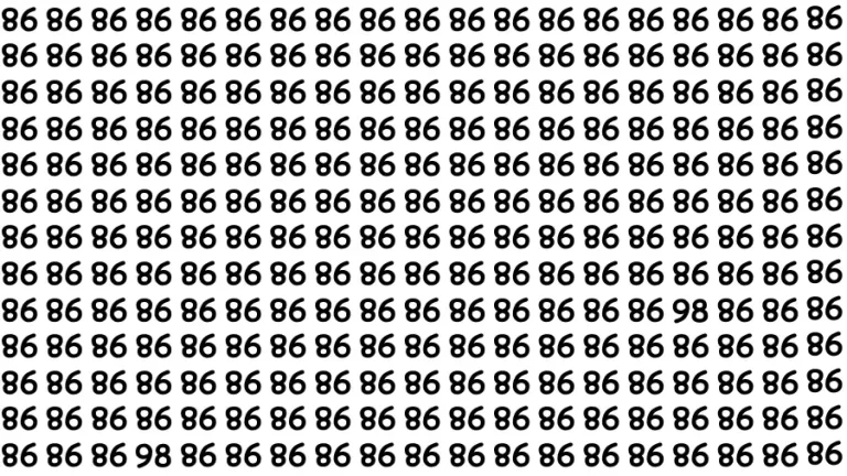 If you have 4k Vision Find the Number 98 in 15 Secs