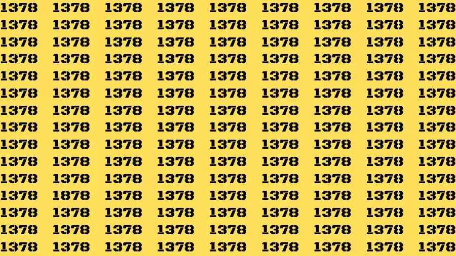 Observation Brain Challenge: If you have Eagle Eyes Find the number 1878 in 12 Secs