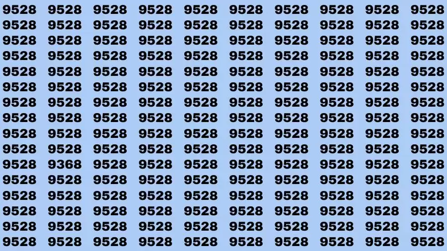 Observation Brain Test: If you have 50/50 Vision Find the Number 9368 in 15 Secs