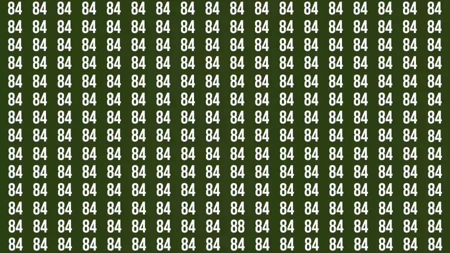 Brain Test: If you have Eagle Eyes Find the Number 88 among 84 in 15 Secs