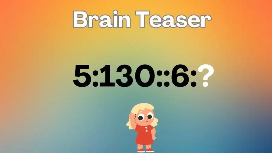 Brain Teaser Maths Puzzle: Complete this Series 5:130::6:?