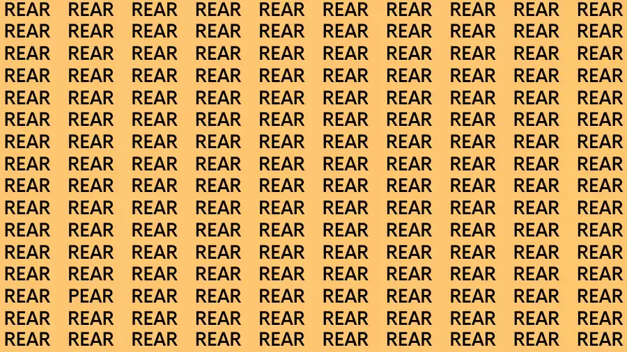 Brain Test: If you have Hawk Eyes Find the Word Pear in 15 Secs