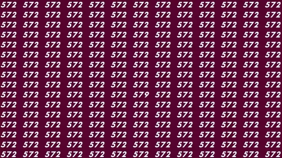 Optical Illusion Brain Test: If you have Eagle Eyes Find the number 579 among 572 in 15 Seconds?