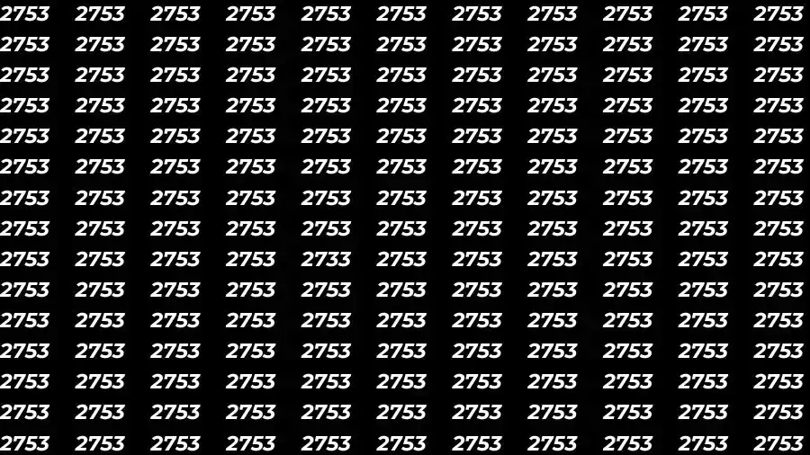 Optical Illusion Brain Test: If you have Sharp Eyes Find the number 2733 among 2753 in 8 Seconds?