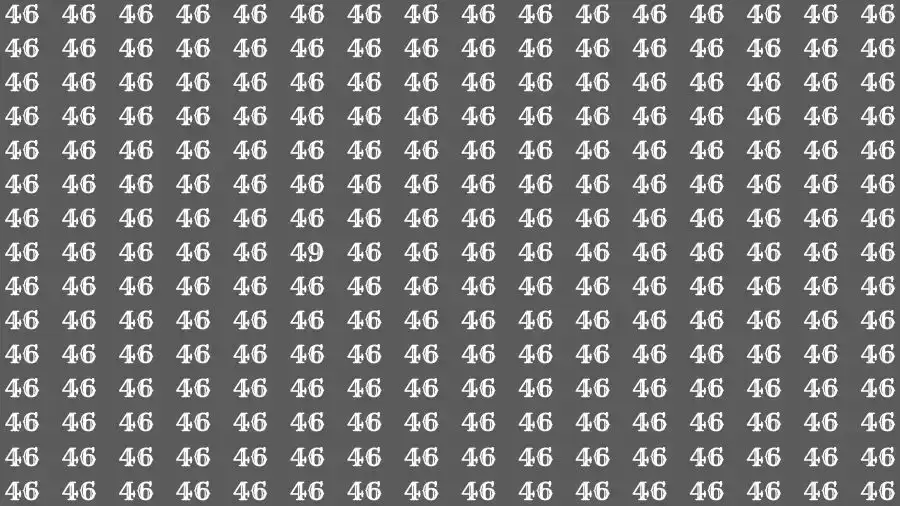 Observation Skills Test: If you have Eagle Eyes Find the number 49 among 46 in 6 Seconds?