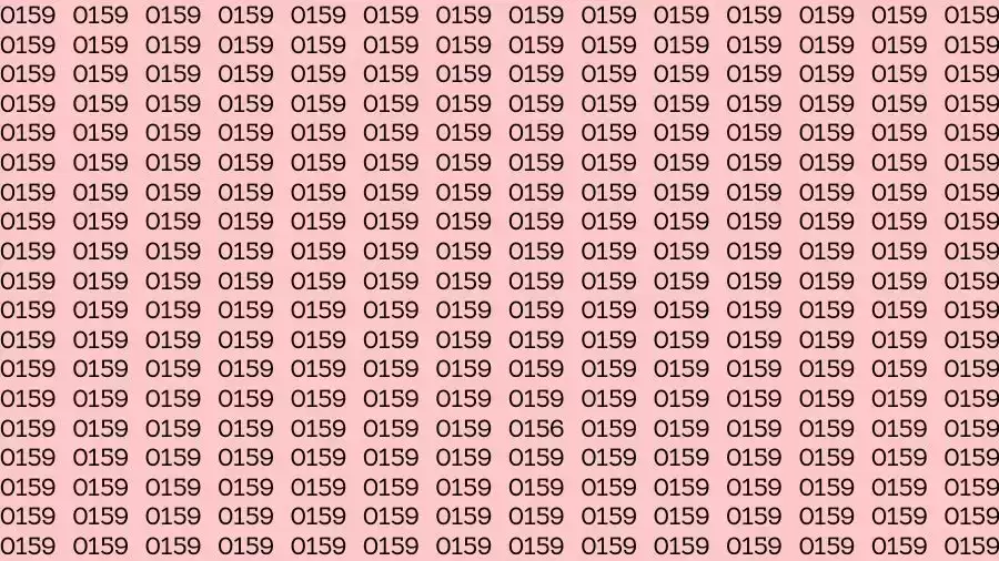 Optical Illusion Brain Challenge: If you have Sharp Eyes Find the number 0156 among 0159 in 12 Seconds?