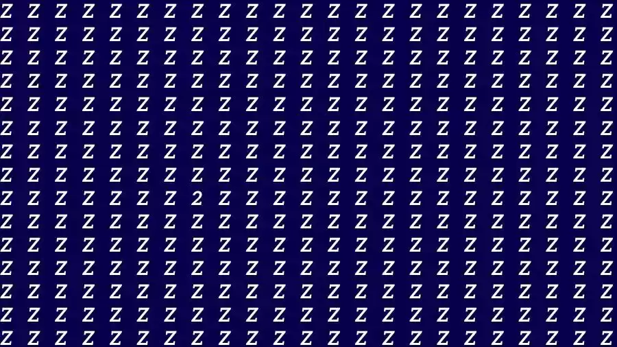 Observation Skill Test: If you have Hawk Eyes Find the number 2 among Z in 18 Seconds?