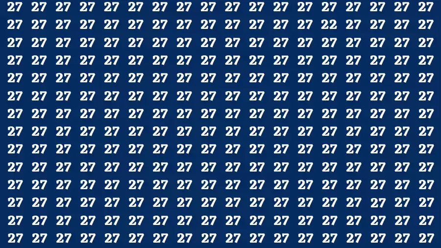 Observation Brain Challenge: If you have Eagle Eyes Find the number 22 in 20 Secs