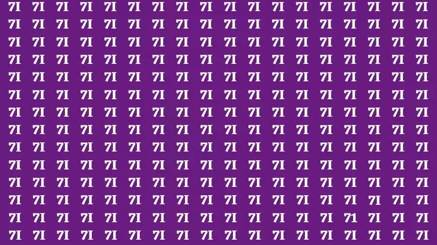 Observation Find it Out: If you have 50/50 Vision Find the Number 71 in 15 Secs