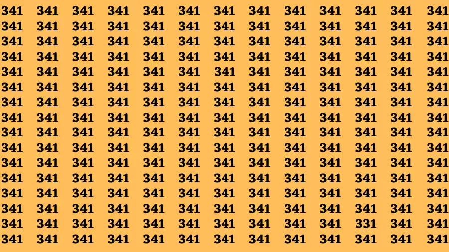 Brain Test: If you have Hawk Eyes Find the Number 331 in 15 Secs