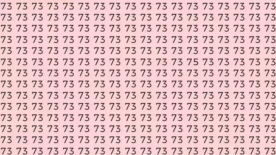 Observation Skills Test: If you have Eagle Eyes Find the number 75 among 73 in 14 Seconds?