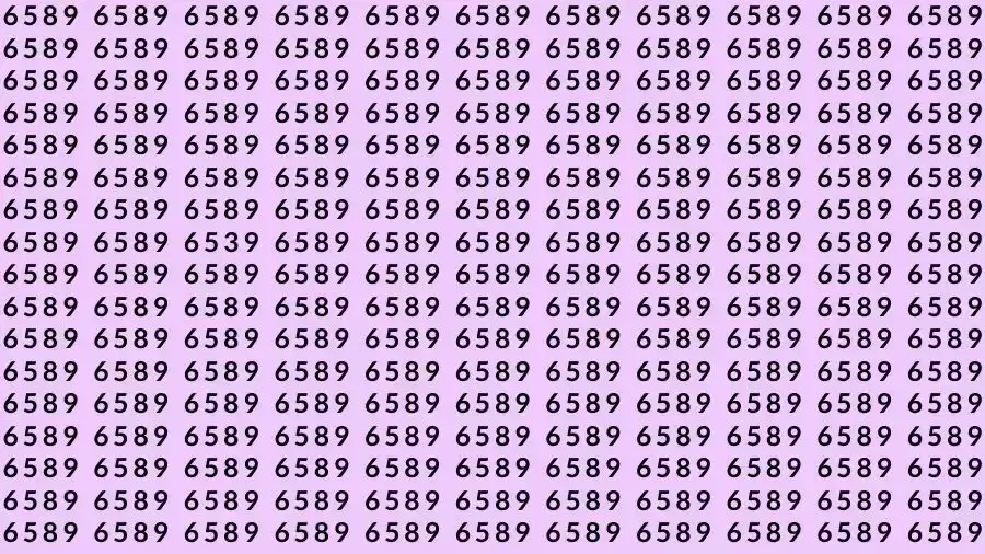 Optical Illusion Brain Test: If you have Eagle Eyes Find the number 6539 among 6589 in 12 Seconds?