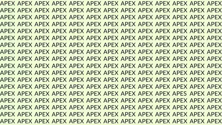 Optical Illusion Brain Test: If you have Sharp Eyes find the Word Apes among Apex in 12 Secs