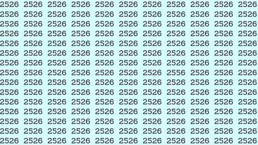 Observation Skills Test: If you have Eagle Eyes Find the number 2556 among 2526 in 6 Seconds?