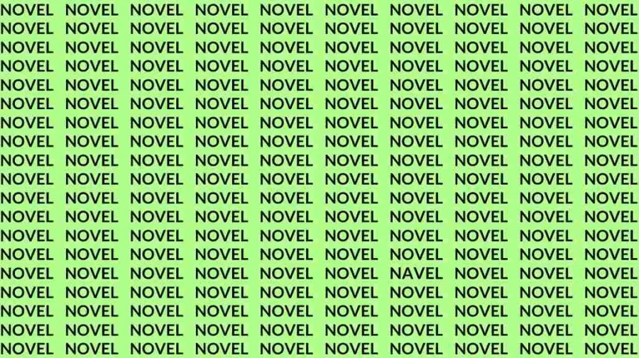 Observation Skill Test: If you have Eagle Eyes find the word Navel among Novel in 8 Secs