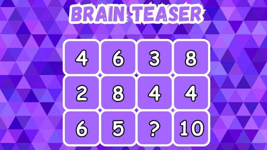 Brain Teaser: Find the Missing Number in this Math Test