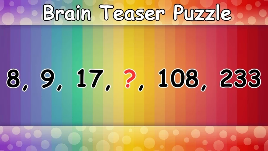 Find the Missing Number and Complete the Series - Brain Teaser Puzzle