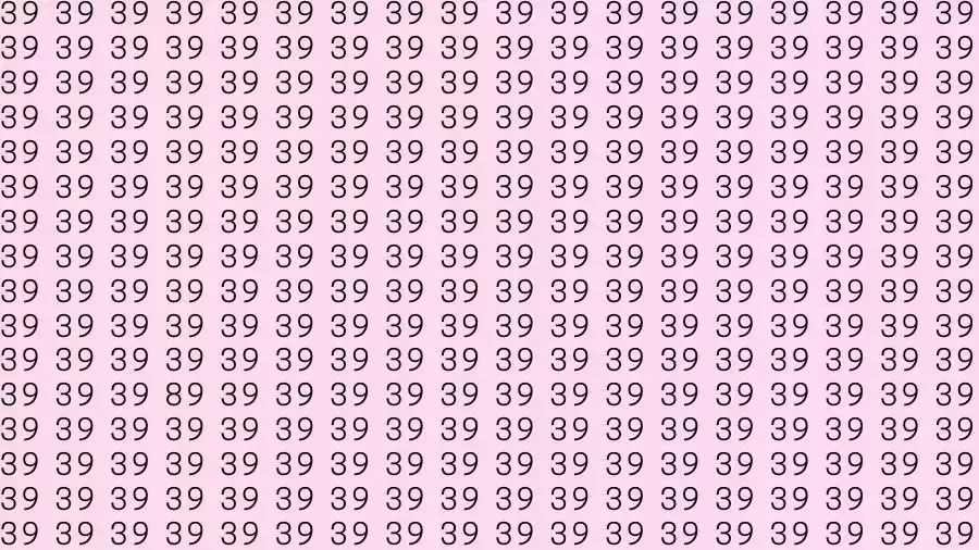 If you have Eagle Eyes Find the number 89 among 39 in 12 Seconds