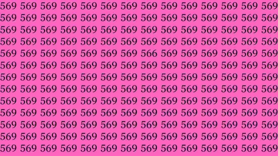 Observation Skills Test: People with sharp eyes try finding the number 566 among 569 in 10 seconds