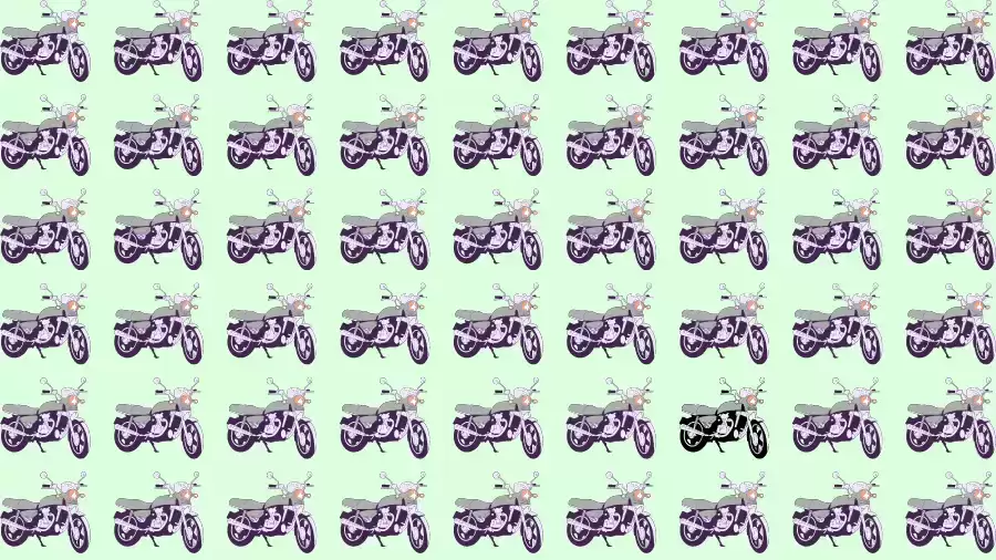 Observation Skills Test: Try to find the Odd Motorcycle in this Image