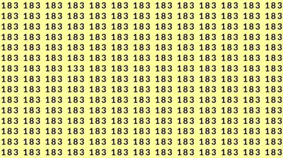 Optical Illusion Brain Test: Can you find 133 among 183 in 8 Seconds?