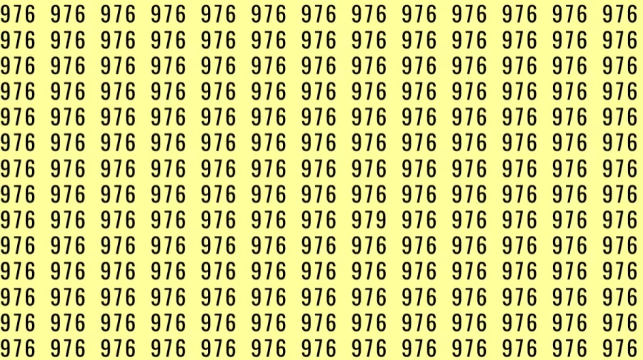 Optical Illusion: Can you find 979 among 976 in 8 Seconds? Explanation and Solution to the Optical Illusion