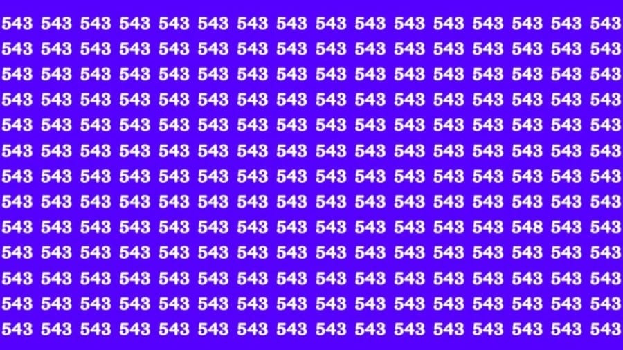 Observation Skill Test: If you have Eagle Eyes Find the Number 548 among 543 in 15 Secs