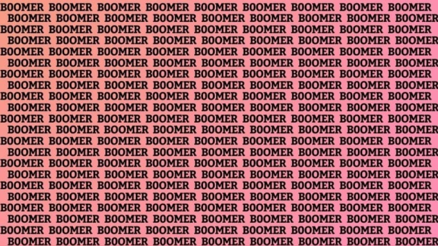 Observation Brain Test: If you have Eagle Eyes Find the Word Boomer in 18 Secs