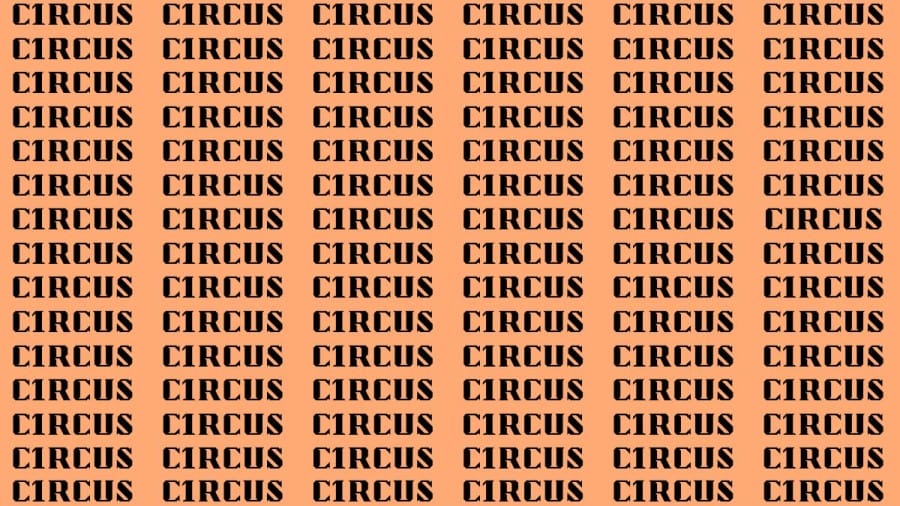 Observation Brain Test: If you have Sharp Eyes Find the Word Circus in 20 Secs