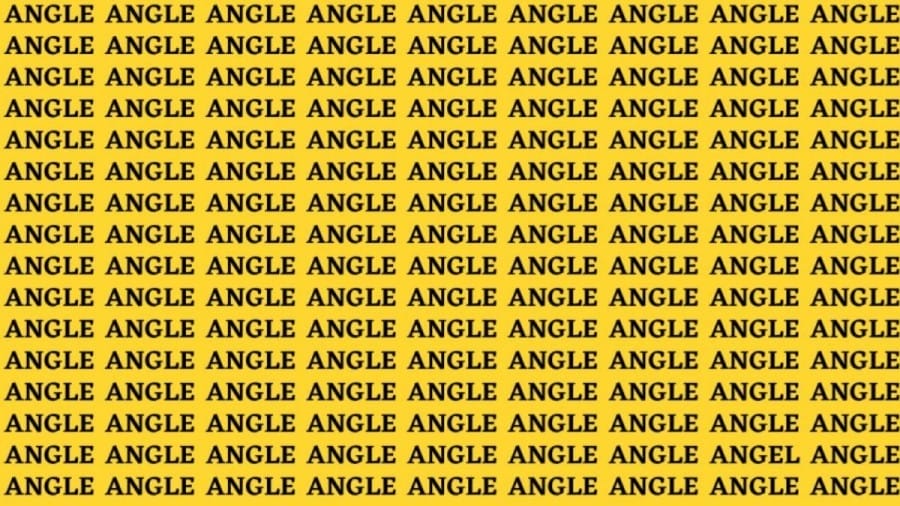 Optical Illusion: If you have Eagle Eyes Find the Word Angel among Angle in 12 Secs