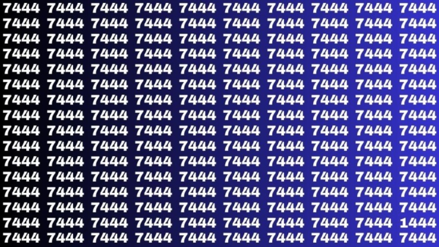 Observation Skills Test: If you have Keen Eyes Find the Number 1444 among 7444 in 15 Secs