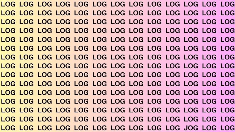 Brain Teaser: If you have Sharp Eyes Find the Word Jog among Log in 15 Secs