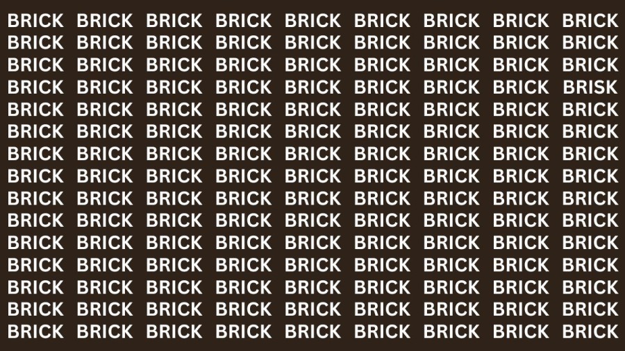 Brain Teaser: If you have Eagle Eyes Find the Word Brisk among Brick in 13 Secs