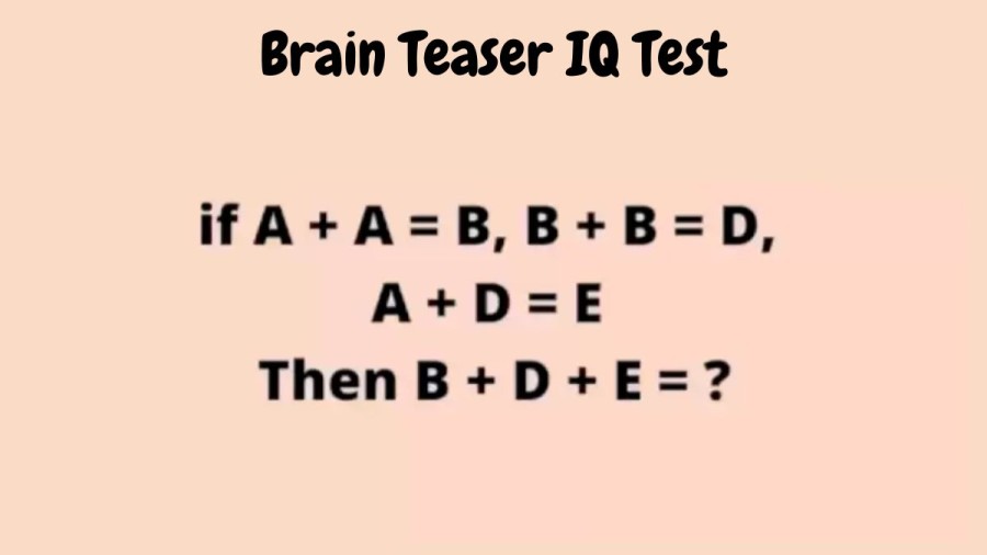 Brain Teaser IQ Test: If You are a Genius Solve this Maths Puzzle under 20 Secs