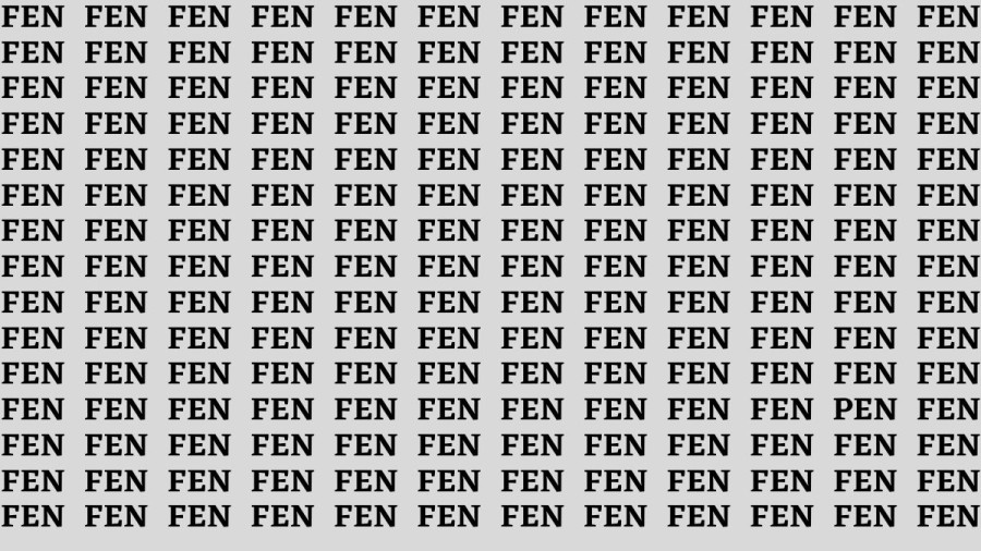 Brain Test: If you have Hawk Eyes Find the Word Pen in 18 Secs