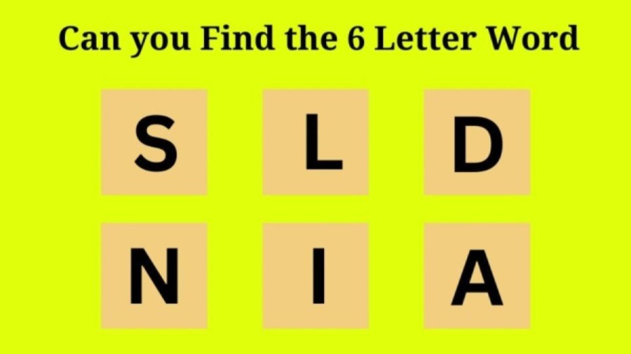 Brain Teaser Scrambled Word Finding: Can you Guess the 6 Letter Word in 6 Seconds?
