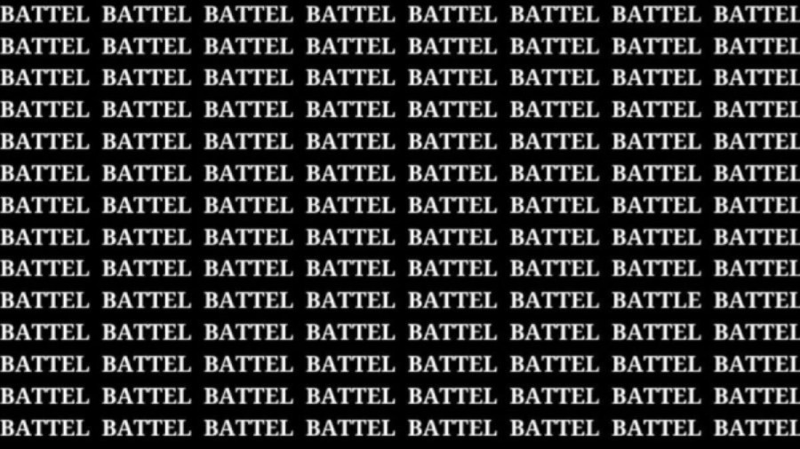 Optical Illusion: If you have Eagle Eyes find the Word Battle in 18 Secs