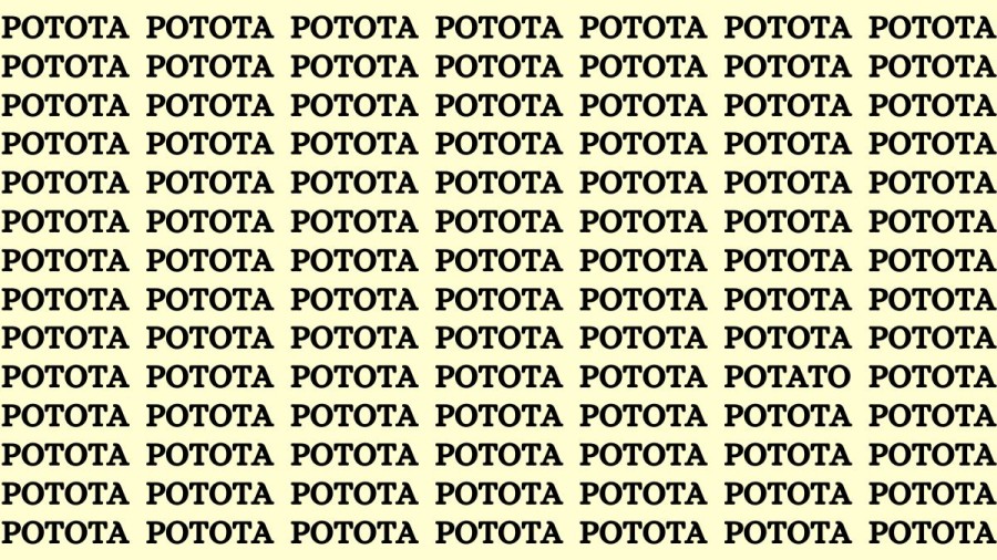 Brain Test: If you have Sharp Eyes Find the Word Potato in 13 Secs