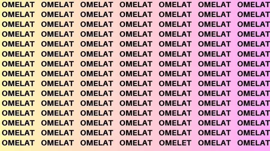 Brain Teaser: If you have Hawk Eyes Find the Word Omelet in 15 secs