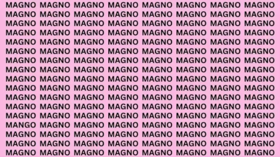 Brain Test: If you have Eagle Eyes Find the Word Mango in 15 secs