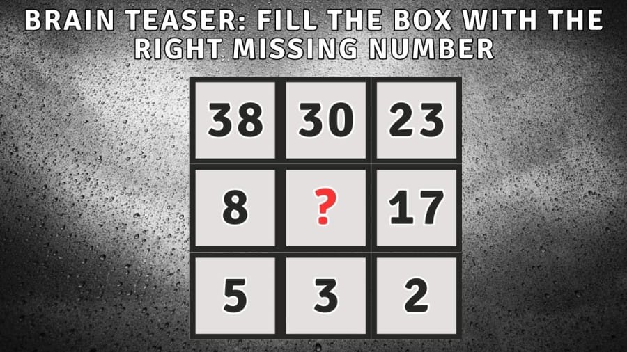 Brain Teaser: Fill the Box with the Right Missing Number in Less than 20 Secs