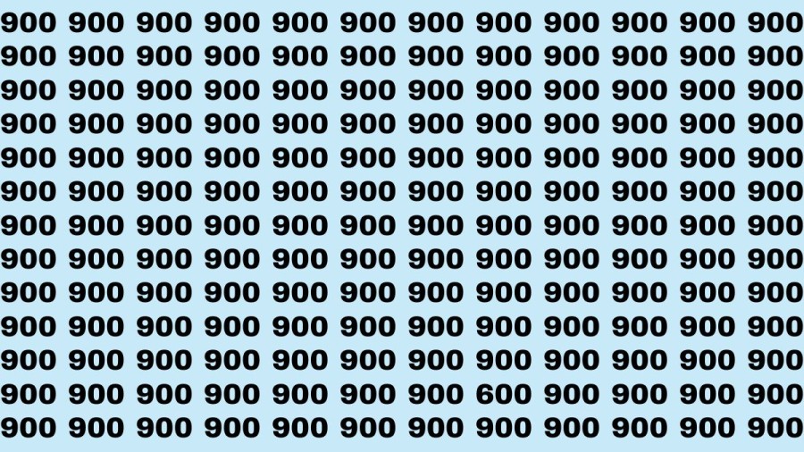 Brain Teaser: Test your Eagle Eyes find 600 among 900 in 15 seconds?
