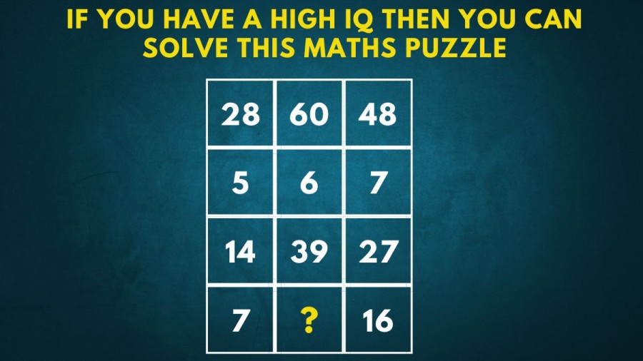 Brain Test: If You Have a High IQ then You Can Solve this Maths Puzzle in 15 secs