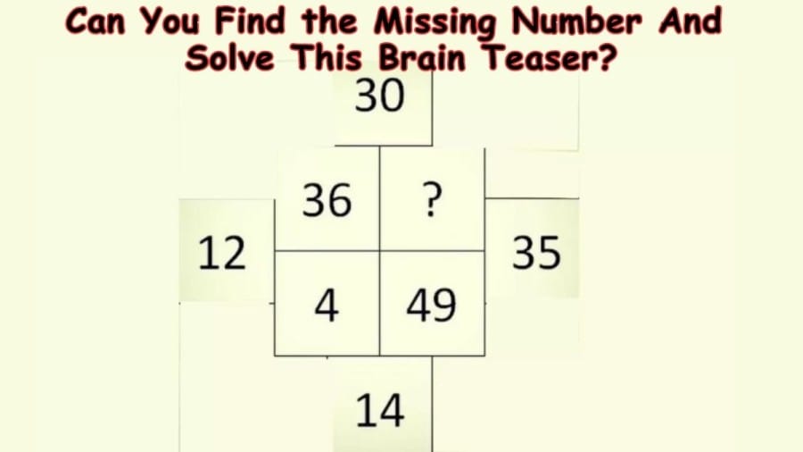 Can You Find the Missing Number And Solve This Brain Teaser?