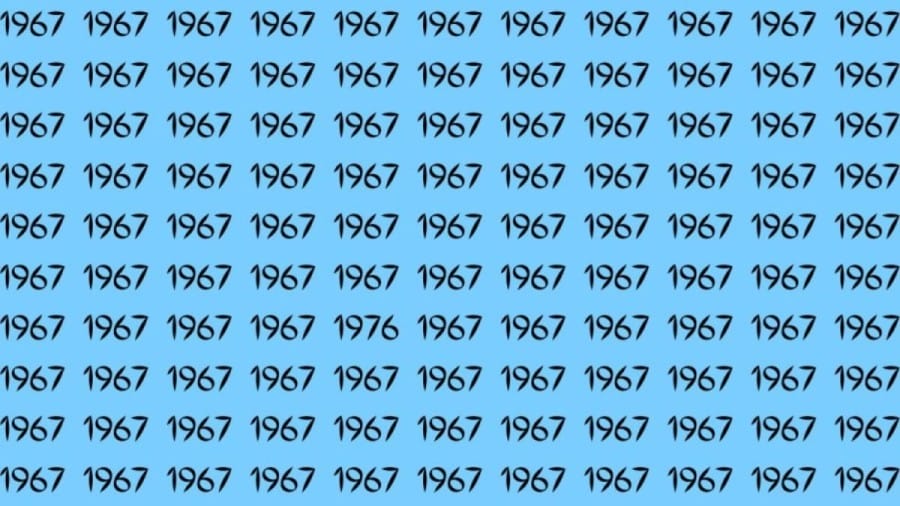 Can You Spot 1976 among 1967 in 20 Seconds? Explanation and Solution to the Optical Illusion