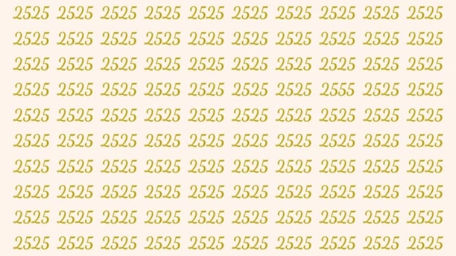 Can You Spot 2555 among 2525 in 15 Seconds? Explanation and Solution to the Optical Illusion