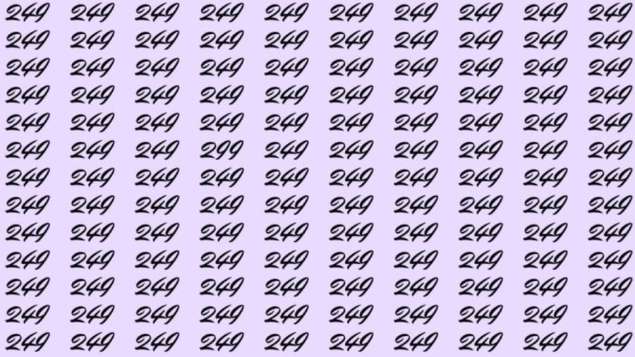 Can You Spot 299 among 249 in 30 Seconds? Explanation And Solution To The Optical Illusion